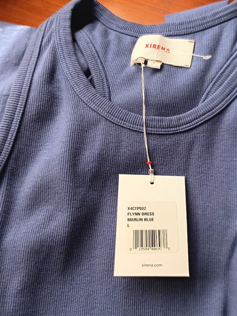 NWT XIRENA Flynn Tank Dress in Marlin Blue Cotton Maxi Size Large - Picture 11 of 15